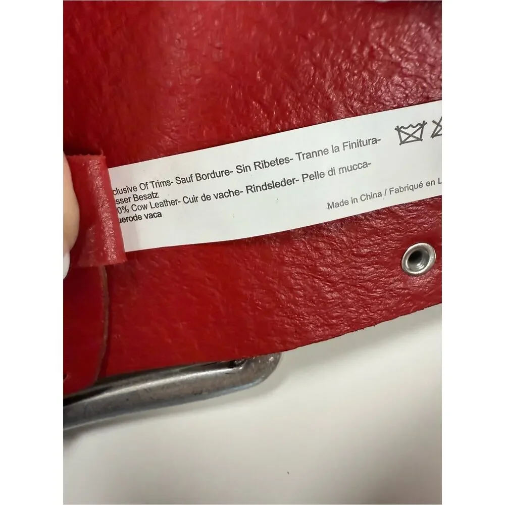 Free People Hex Belt Red